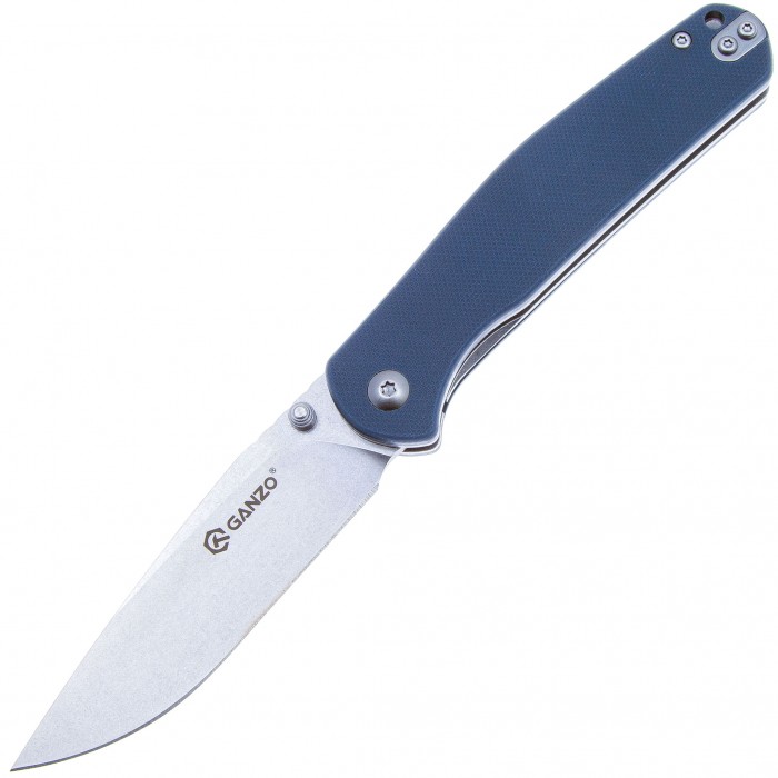 Нож складной "Ganzo" с клипсой, дл.клинка 89 мм, сталь 8CR14, цв. серый G6804-GY