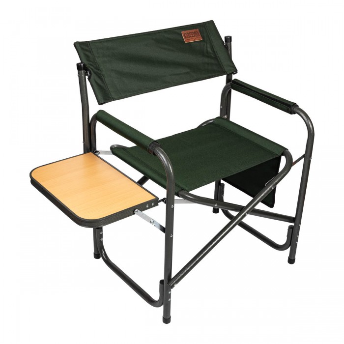 Кресло Camping World Mister с боковым откидным столиком, цвет зел, нагрузка 130кг, вес 3,75) CL-01