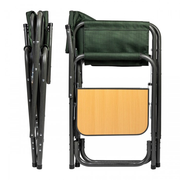 Кресло Camping World Mister с боковым откидным столиком, цвет зел, нагрузка 130кг, вес 3,75) CL-01