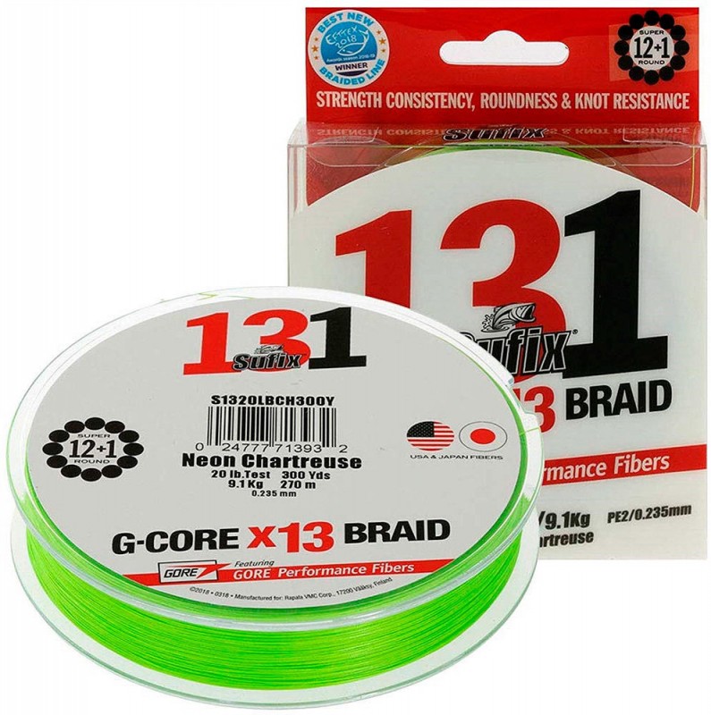 Леска плетеная SUFIX 131 ярко-зеленый 150 м