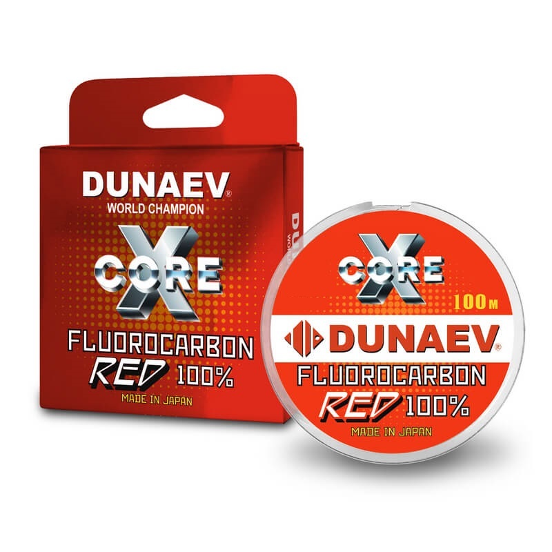 Леска Dunaev Fluorocarbon RED 100 м