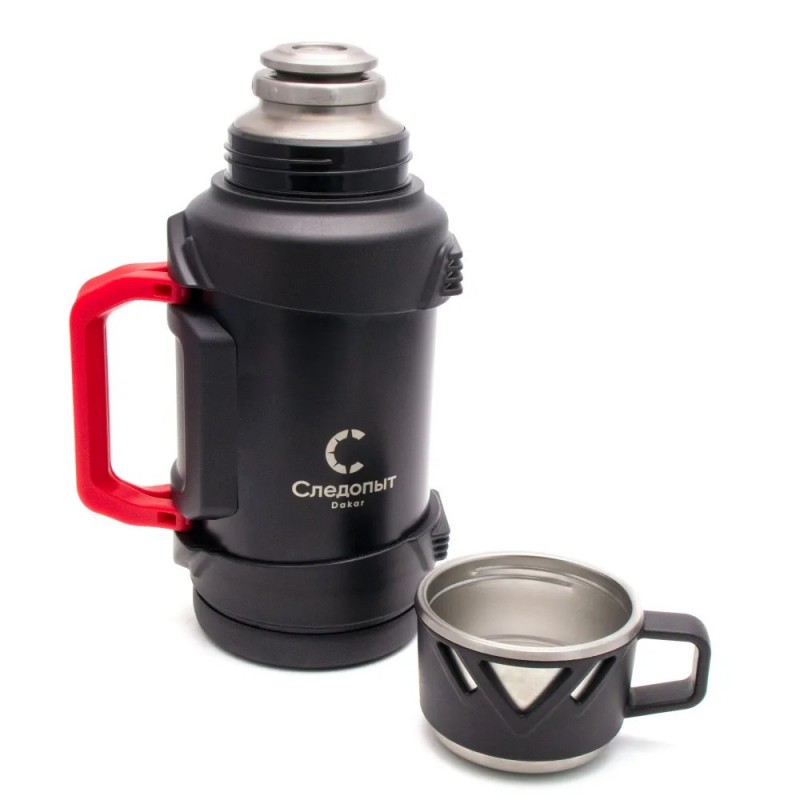 Термос "СЛЕДОПЫТ-DAKAR" со складными ручками 1,5 л
