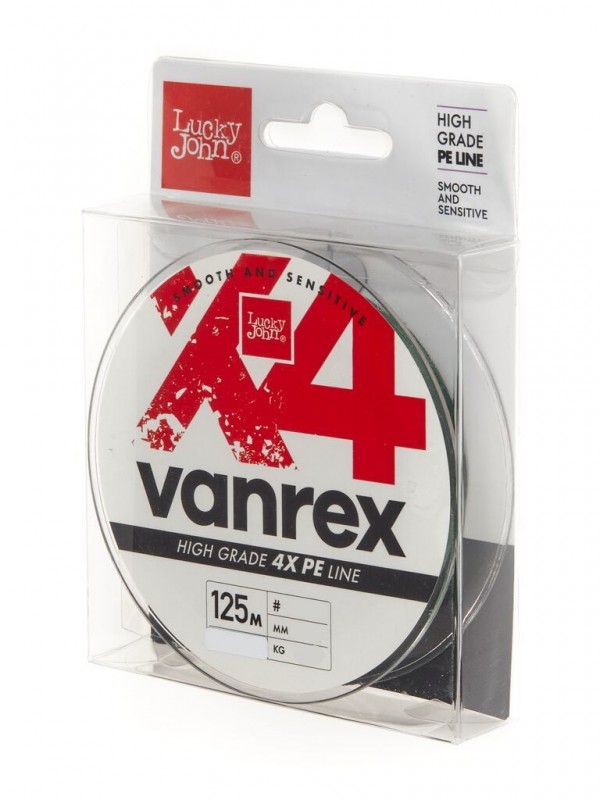 Леска плет. Lucky John Vanrex х4 BRAID Moss Green 125