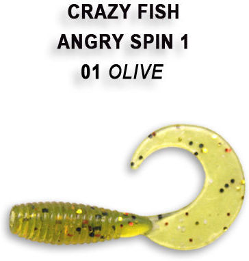 Приманка силиконовая Crazy Fish Angry Spin 1.8