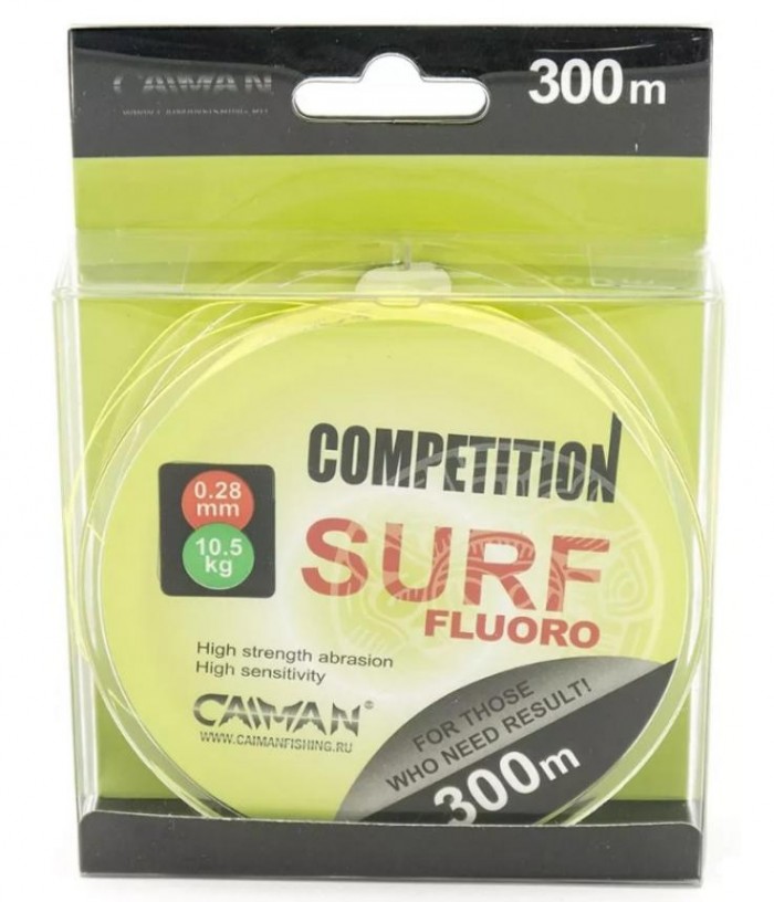 Леска Caiman Competition Surf Fluoro yellow 300 м