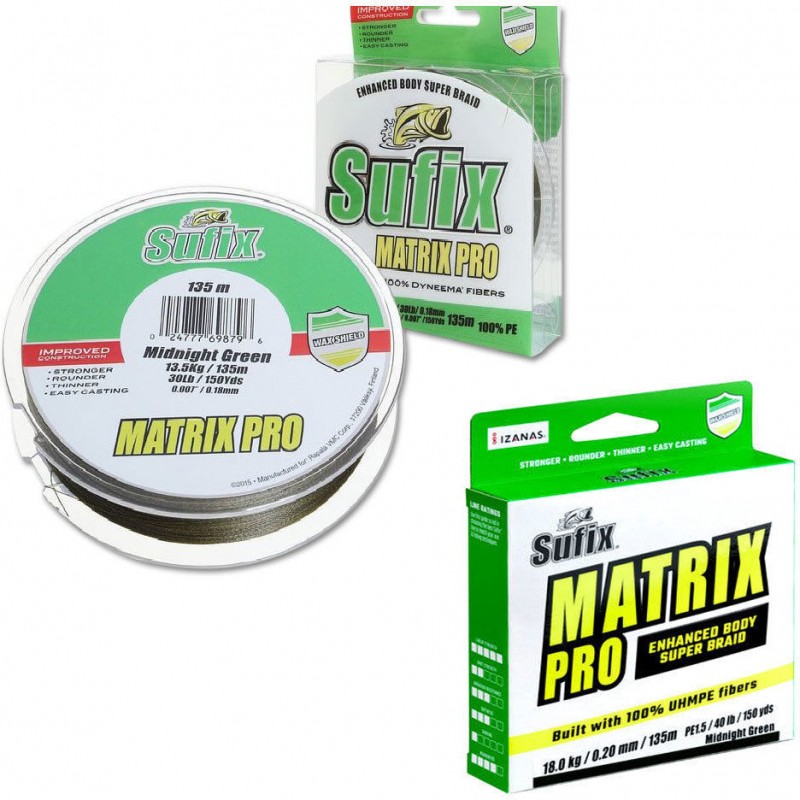 Плетенка SUFIX Matrix Pro зеленая 135м