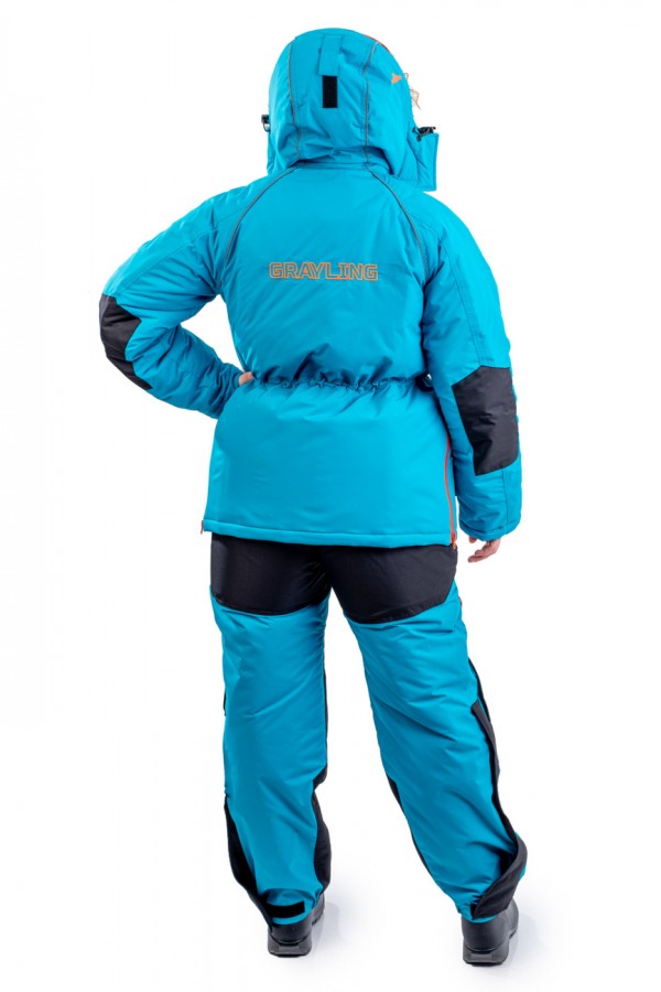 Женский костюм для рыбалки GRAYLING Камчатка, зимний, бирюзово-оранжевый
