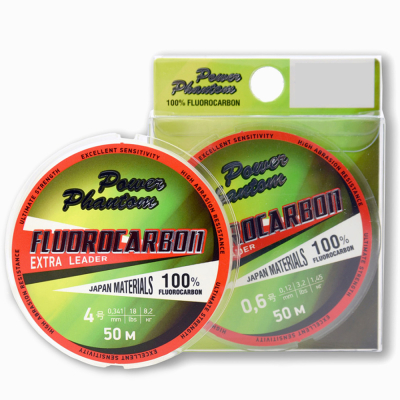Леска Power Phantom Fluorocarbon Extra Leader, прозрачн, 50м