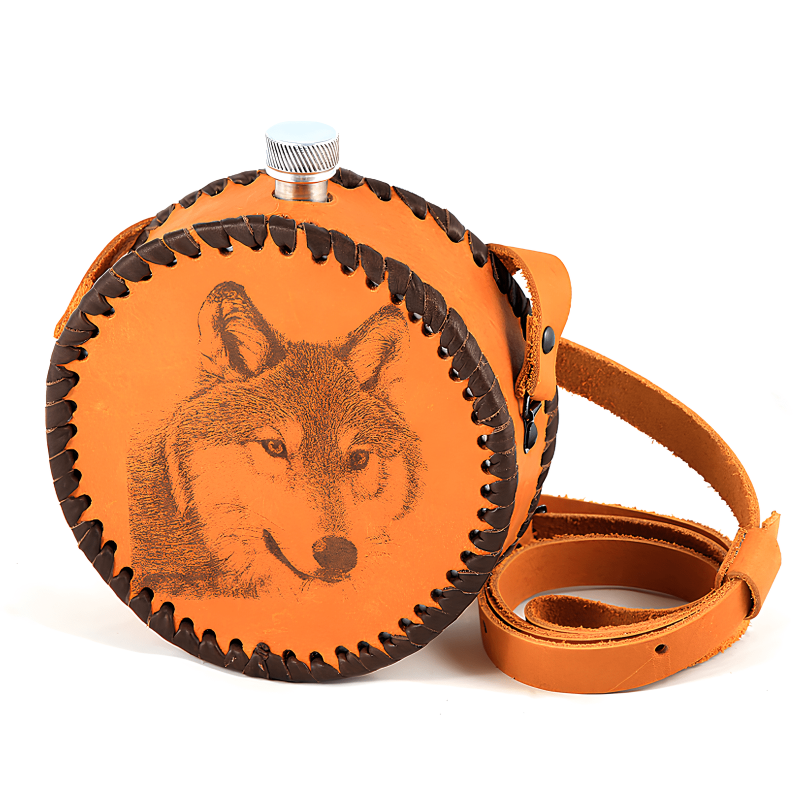 Фляжка в чехле круглая 0,7л. (ИП Семина)