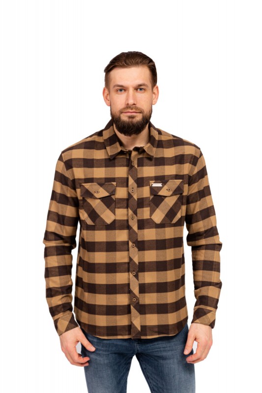 Рубашка King Hunter City (Хаки-черный )