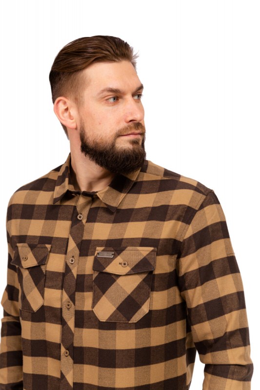 Рубашка King Hunter City (Хаки-черный )