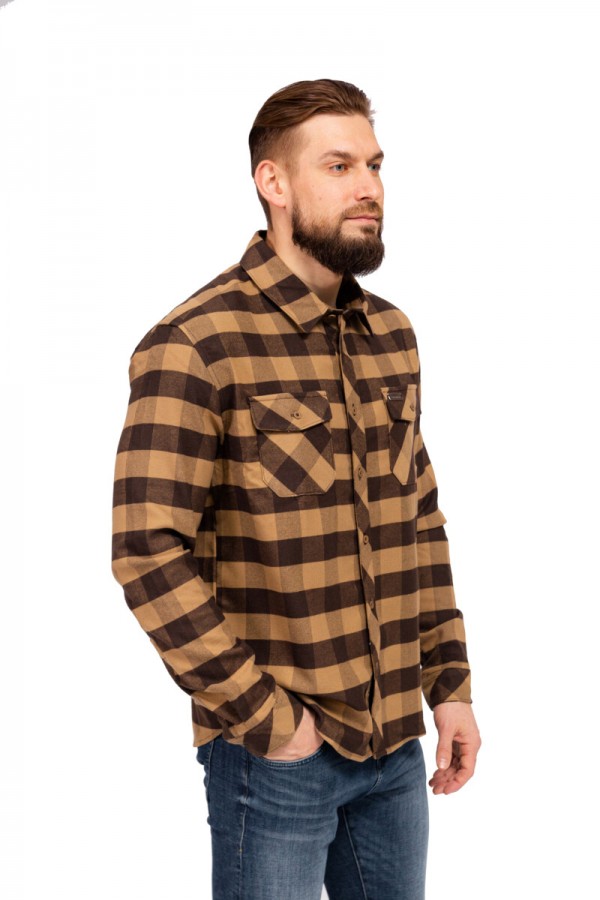 Рубашка King Hunter City (Хаки-черный )