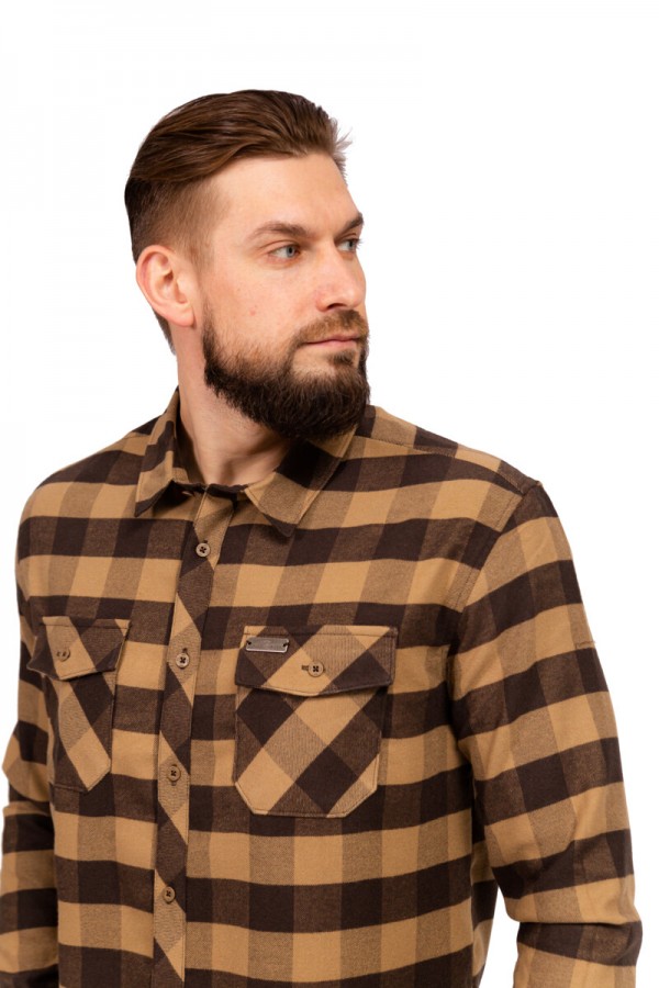 Рубашка King Hunter City (Хаки-черный )