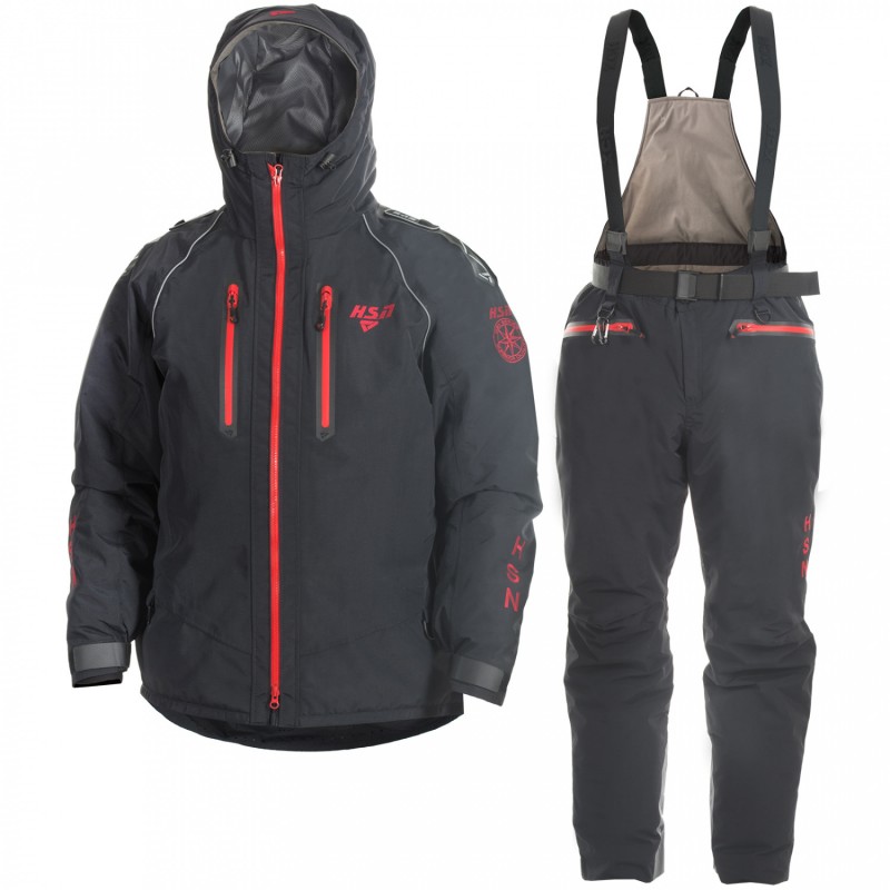 Костюм мужской демисезонный "STALKER II", hardguard, черный (красн. молнии)