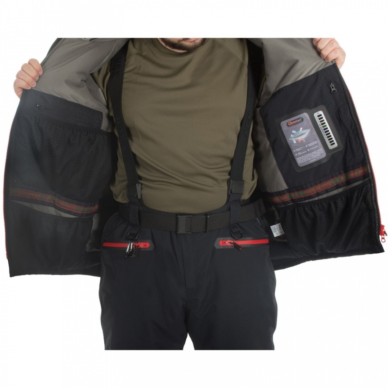 Костюм мужской демисезонный "STALKER II", hardguard, черный (красн. молнии)