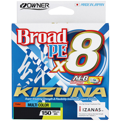 Шнур Kizuna X8 Broad PE multi color 10м 150м