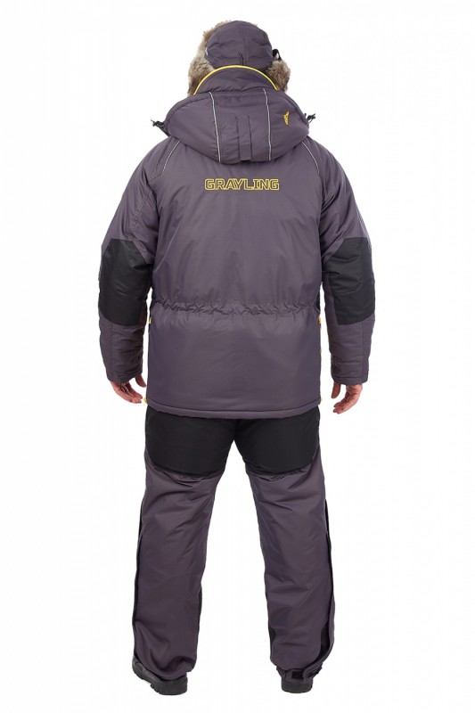 Костюм Камчатка для рыбалки GRAYLING, зимний, серо-желтый