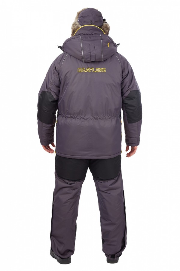 Костюм Камчатка для рыбалки GRAYLING, зимний, серо-желтый