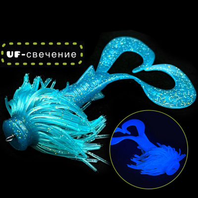 Силиконовая мышь двухвостая MASKINONG 192mm 70g