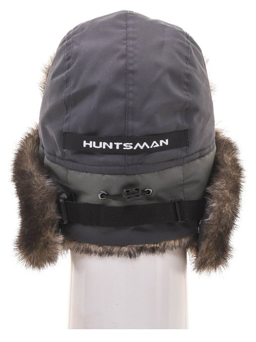 Шапка ушанка зимняя Канада ткань Оксланд цвет Хаки/Графит