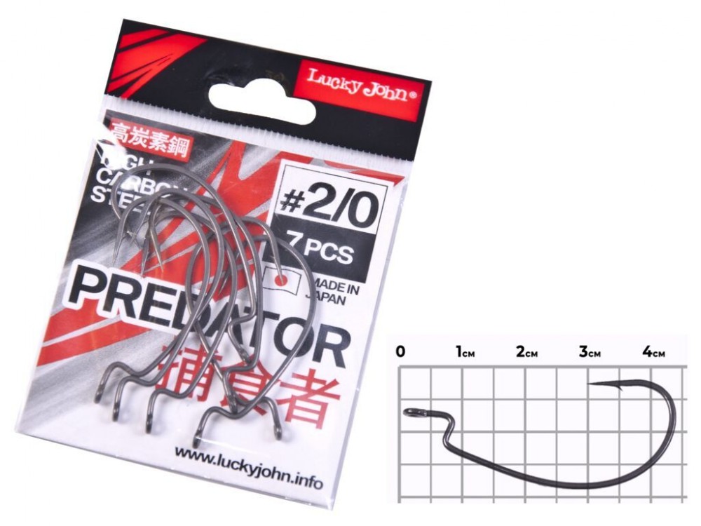 Крючки офсетные Lucky John PREDATOR сер. LJH350