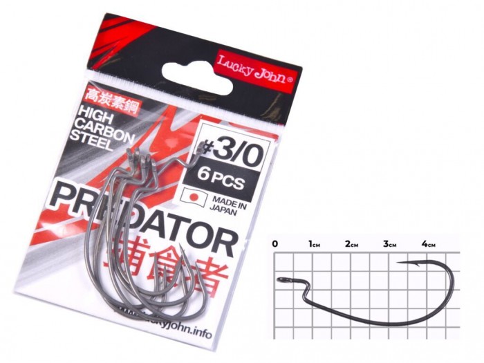 Крючки офсетные Lucky John PREDATOR сер. LJH350