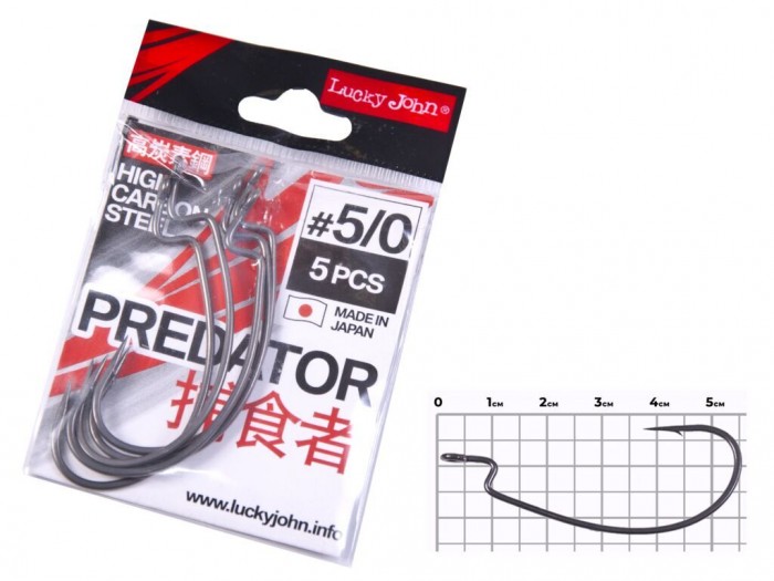 Крючки офсетные Lucky John PREDATOR сер. LJH350