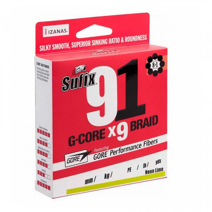 Леска плетеная SUFIX 91 BRAID зеленый 150 м