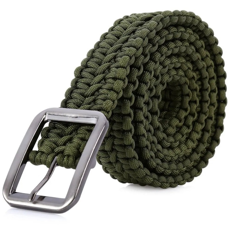 Тактический Ремень из паракорда, вес 140гр, мет-я пряжка, длина 120см, 3,3см ширина.цвет хаки