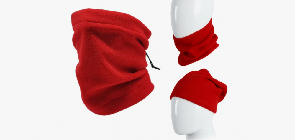 Снуд флисовый красный ONE SIZE