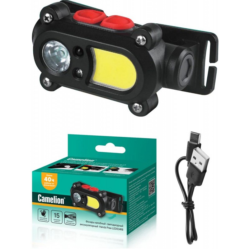 Фонарь налоб. акк. Camelion LED53418