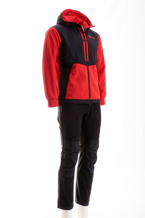 Костюм флисовый TORNADO красный/черный