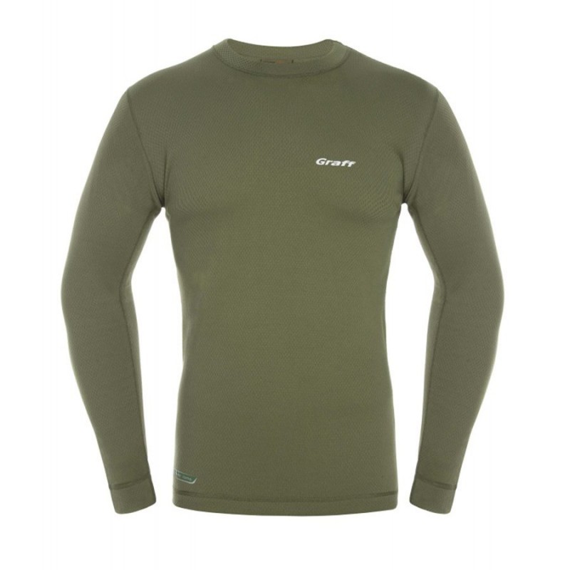 Комплект мужского термобелья Кальсоны + Футболка длинный рукав Graff (оливковый) 900/901