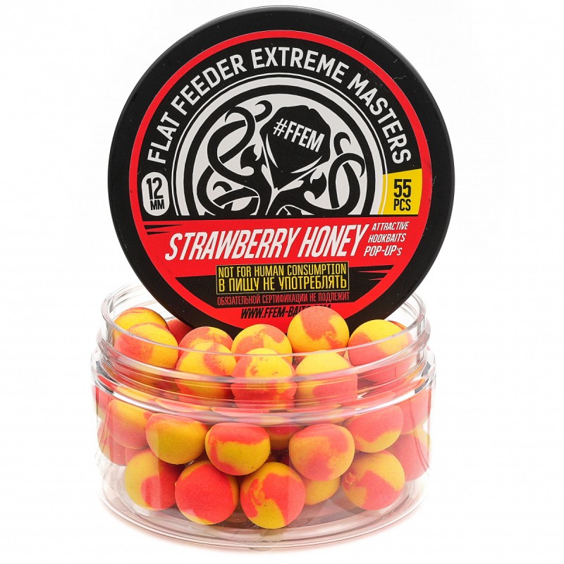 Бойлы плавающие двухцветные Twin Color 12 мм* ({Strawberry-Honey