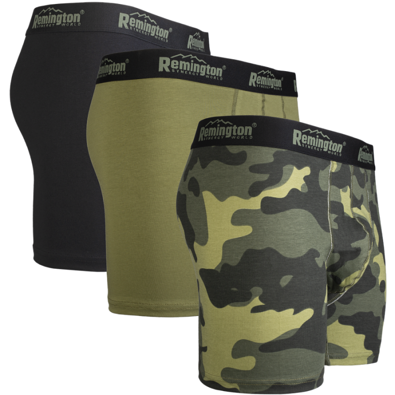 Мужские трусы боксеры Remington, набор 3 шт, микс зеленый 307