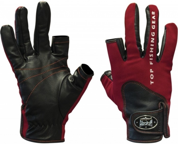 Перчатки спиннингиста Alaskan беспалые Red/Beg