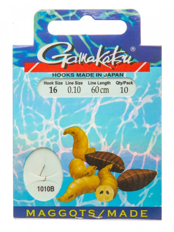 Крючок + поводок Gamakatsu BKD-1010B, Maggot
