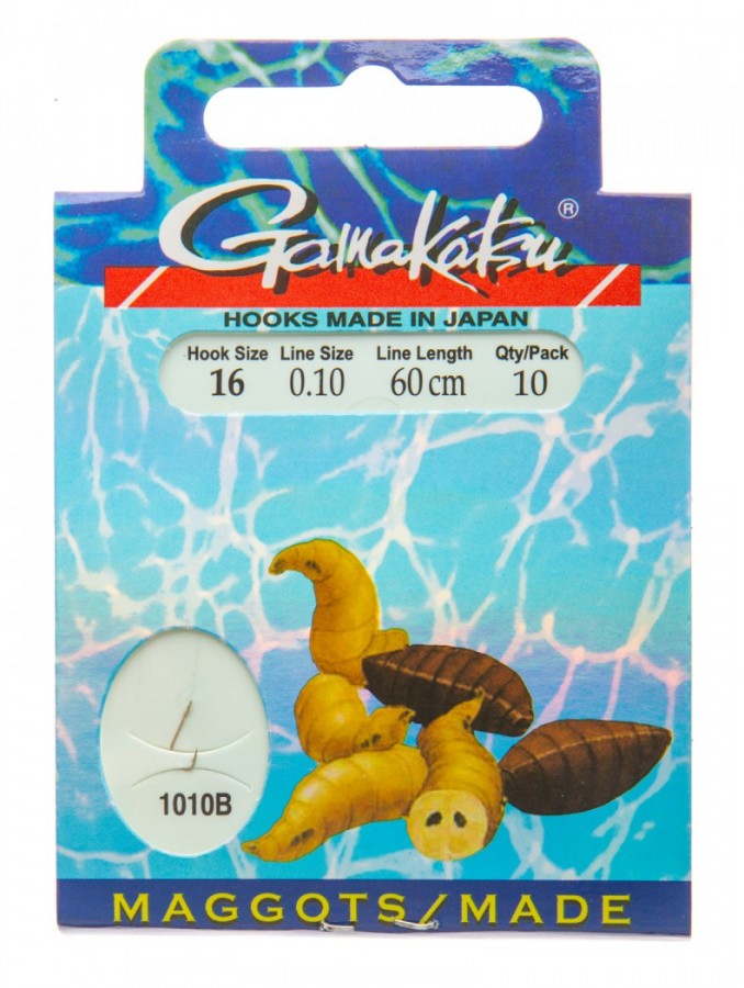 Крючок + поводок Gamakatsu BKD-1010B, Maggot