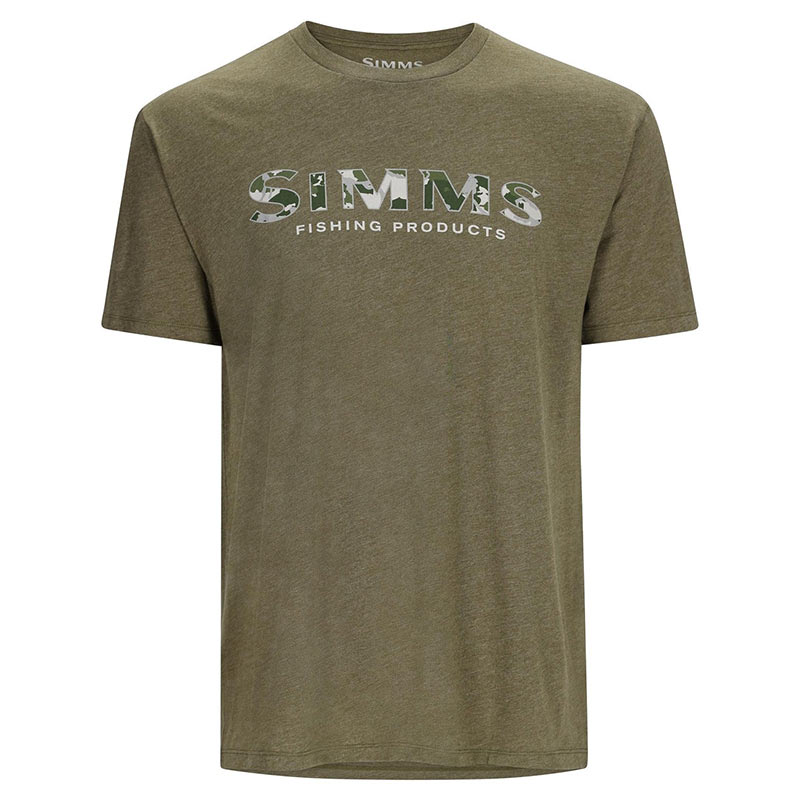 Футболка Simms Logo T-Shirt (RC Dark Clover/Military Heather)