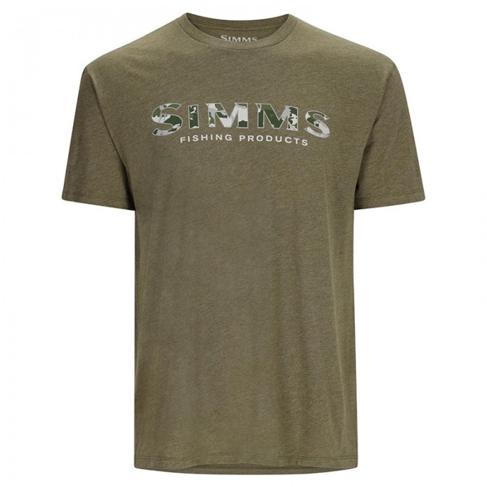 Футболка Simms Logo T-Shirt (RC Dark Clover/Military Heather)