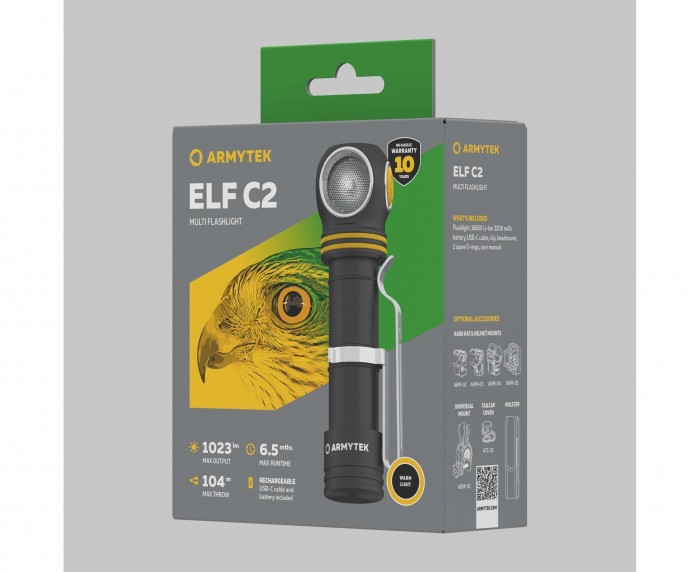 Фонарь Armytek Elf C2 USB-C Теплый