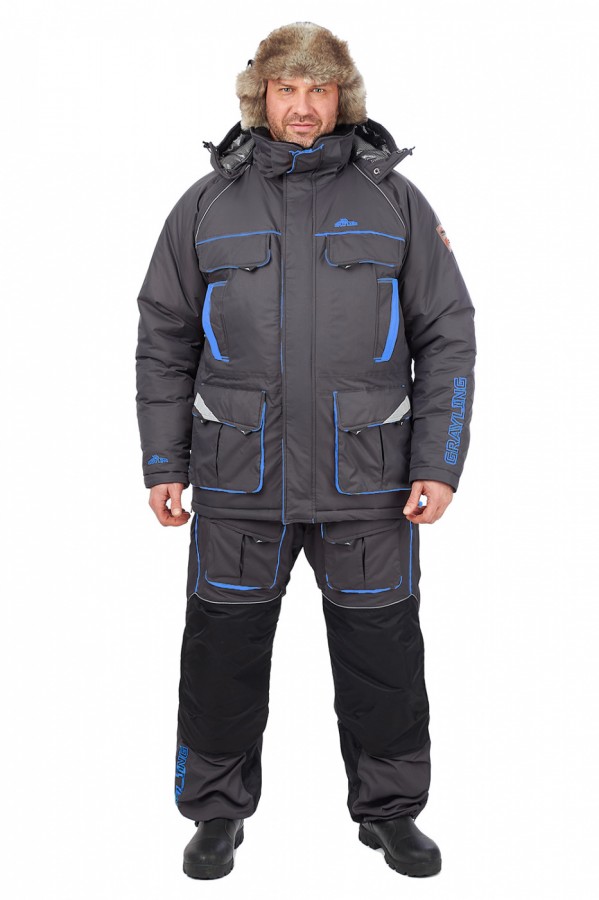 Камчатка МАГМА костюм для рыбалки GRAYLING. зимний, т.графит-синий