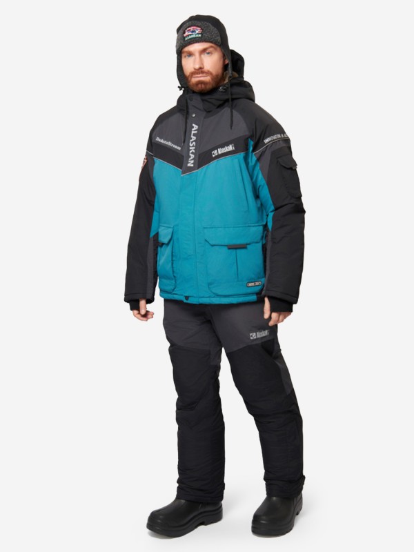 Костюм зимний Alaskan Dakota Stream мор.волн/cер/черн (куртка+ полукомбинезон)