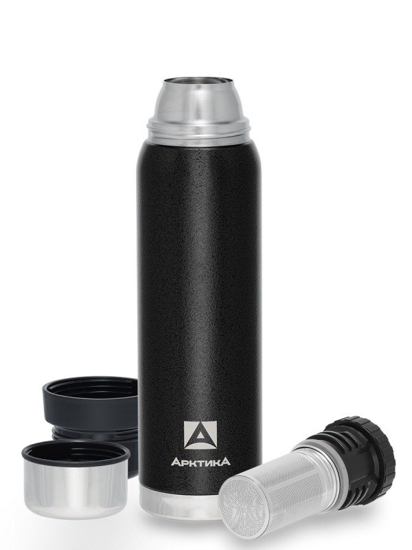 Термос бытовой, вакуумный (для напитков) с ситечком, тм "Арктика", 900 мл, арт. 106-900C (зелёный)