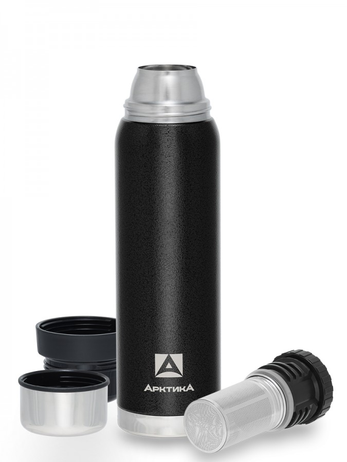 Термос бытовой, вакуумный (для напитков) с ситечком, тм "Арктика", 900 мл, арт. 106-900C (зелёный)