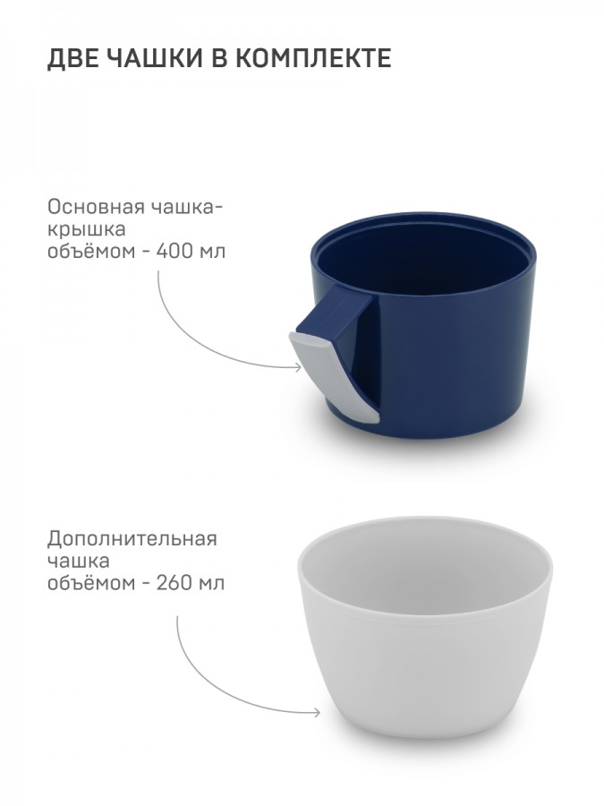 Термос бытовой, вакуумный, со стеклянной колбой тм "Арктика", 1000 мл, арт.1010-1000, цвет синий