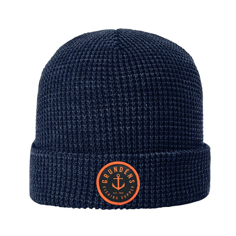 Шапка Grundens Anchor Waffle Beanie (Navy, One Size)