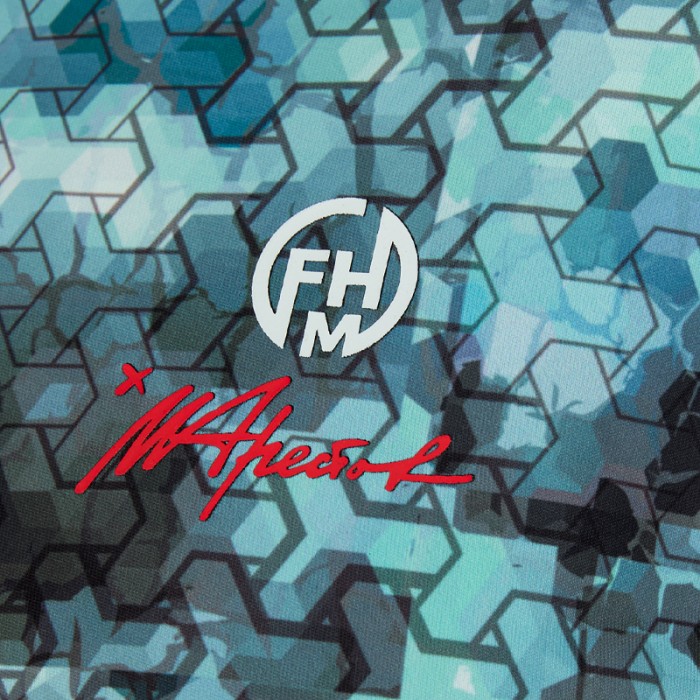 Футболка "Mark Hoodie V3" (Принт мятный/Мятный)