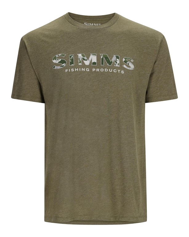 Футболка Simms Logo T-Shirt (RC Dark Clover/Military Heather)