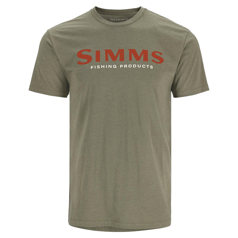 Футболка Simms Logo T-Shirt (Simms Orange/Military Heather)